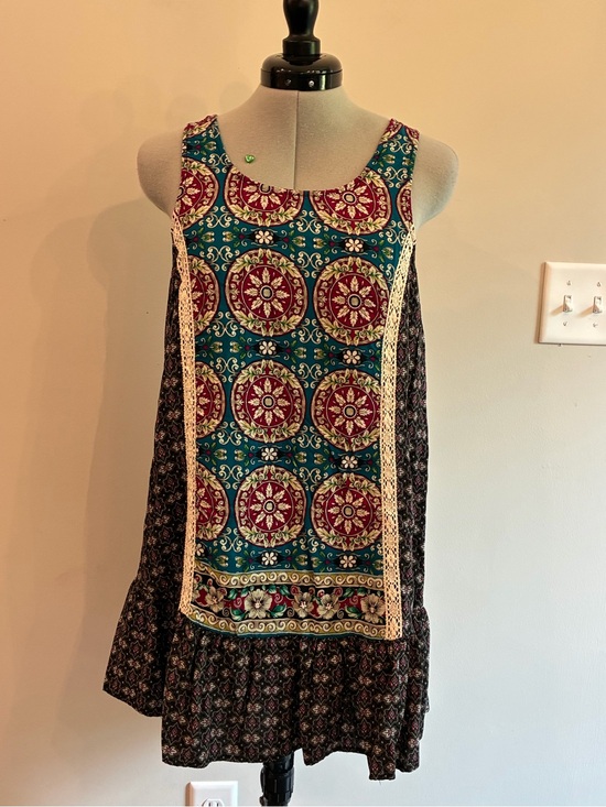 Umgee Dresses & Skirts - Umgee Sleeveless‎ Mini Dress in Teal and Burgundy 0010